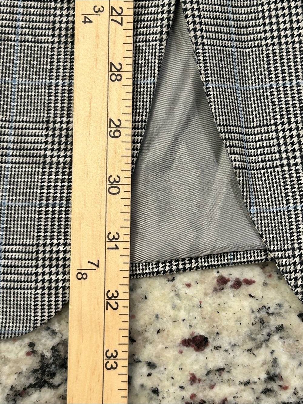 Ralph Lauren Vintage Gray Glen Plaid Men's Blazer 40L Silk Wool Y2K Business - Picture 7 of 8